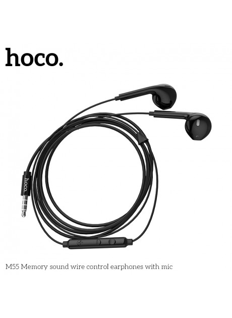 Hoco M55 Memory Sound Wire Control Earphones With Mic (3.5mm)