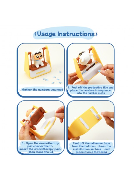 Crayon Shinchan Swing-themed Parking Number Plate with Aromatherapy