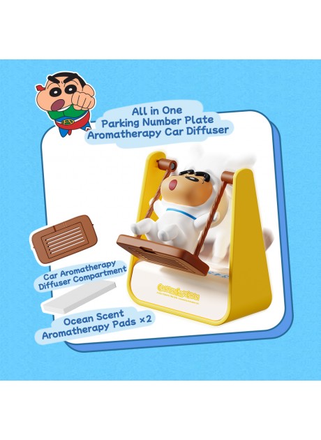Crayon Shinchan Swing-themed Parking Number Plate with Aromatherapy