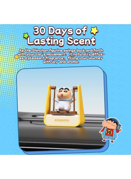 Crayon Shinchan Swing-themed Parking Number Plate with Aromatherapy
