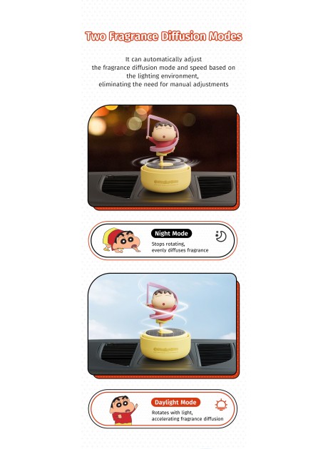 Crayon Shinchan Solar-Powered Rotating Aroma Diffuser