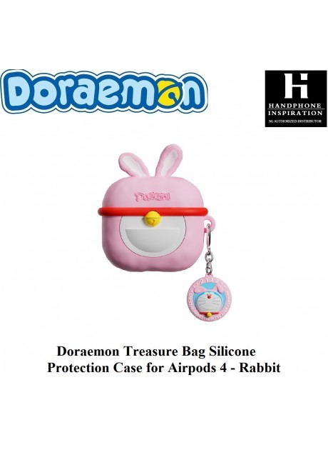 Doraemon Treasure Bag Silicone Protection Case for Airpods 4 - Rabbit