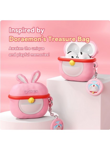 Doraemon Treasure Bag Silicone Protection Case for Airpods 4 - Rabbit