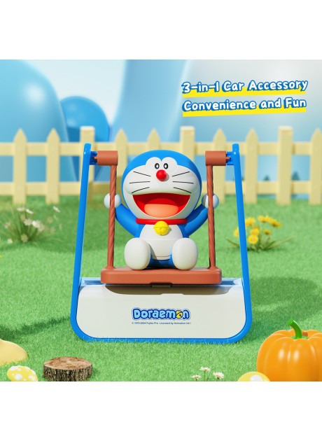 Doraemon Swing-themed Parking Number Plate with Aromatherapy