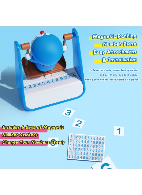 Doraemon Swing-themed Parking Number Plate with Aromatherapy