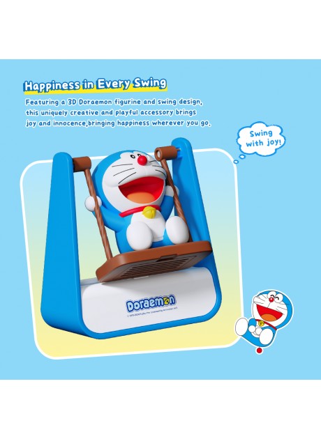 Doraemon Swing-themed Parking Number Plate with Aromatherapy