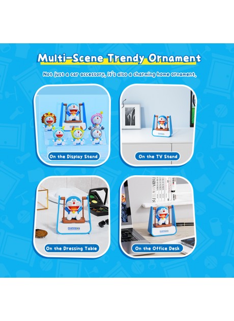 Doraemon Swing-themed Parking Number Plate with Aromatherapy