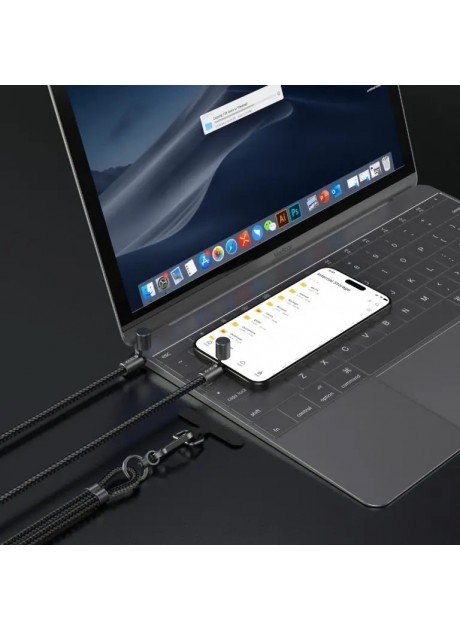 Devia® Extreme Speed Series C To C PD 60W Woven Fast Cable Adjustable Lanyard (1.6M)