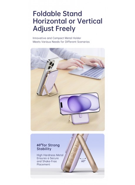 ROCK P30 Portable 10000Mah Powerbank With Magnetic & Stand