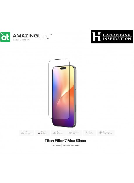 AMAZINGthing IPhone 17 Series Titan Filter 7 Max Tempered Glass