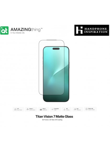 AMAZINGthing IPhone 17 Series Titan Vision 7 Matte Tempered Glass