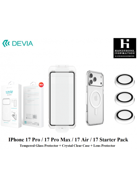 Devia IPhone 17 Series Starer Pack ( Case / Protector / Lens Cover )