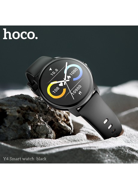Hoco Smartwatch Y4 (Sleep Management/Heart Rate Monitor/Fitness Tracker For Android/iOS)
