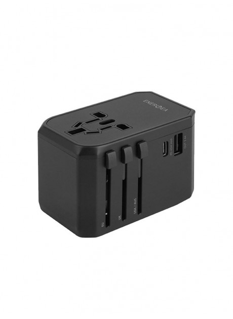ENERGEA Travelworld PD2 Adapter USB Charger 45W 3xUSB Fast Charging Port + 1xUSB-C PD 45W